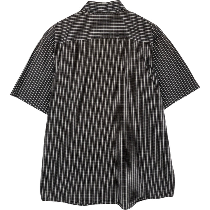 Carhartt Check Pattern Short Sleeve Work Shirt, Men's XL cotton brown type Vintage Second Hand
