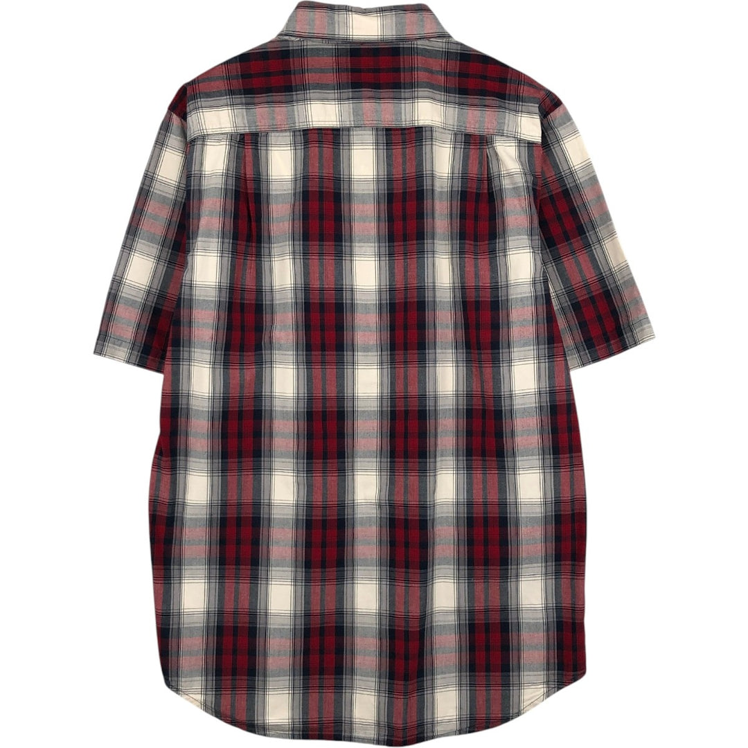 Carhartt Relaxed Fit Check Pattern Short Sleeve Work Shirt, Men's Medium cotton red type Vintage Second Hand