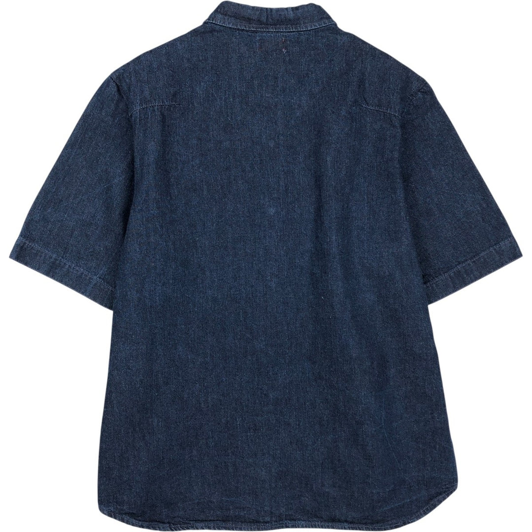 Levi's RED TAB Euro Model Denim Short-Sleeve Work Shirt, Men's Size L (approx.) cotton Navy blue Vintage Second Hand