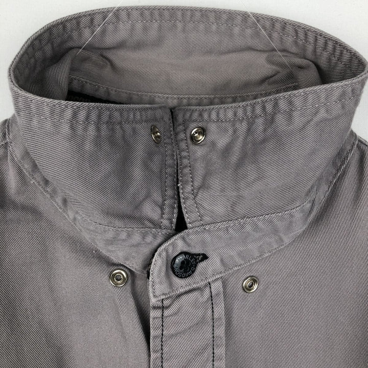 Harley-Davidson Hidden Button-Down Short Sleeve Work Shirt, Men's Size L cotton gray type Vintage Second Hand