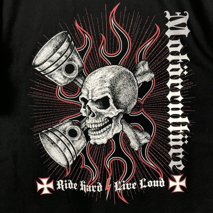 Red Kap Skull Pattern Tribal Short-Sleeve Work Shirt Box Shirt Men's XXL Equivalent polyester black type Vintage Second Hand