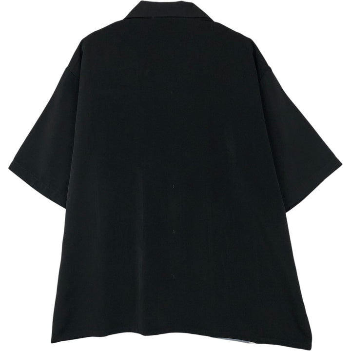 Harley-Davidson Cafe Open Collar Short Sleeve Work Shirt, Boxy Shirt, Men's Size XL (approx.) polyester black type Vintage Second Hand