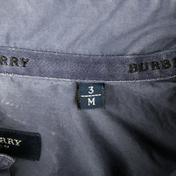 Burberry's London Short-Sleeve Button-Down Shirt, Men's Size M (approx.) unclear navy blue type Vintage Second Hand