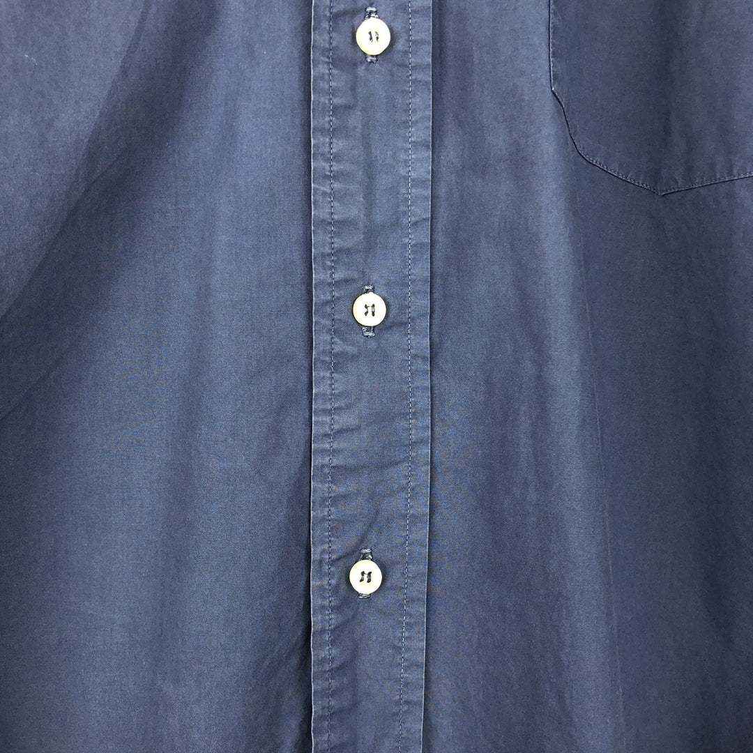 Burberry's London Short-Sleeve Button-Down Shirt, Men's Size M (approx.) unclear navy blue type Vintage Second Hand