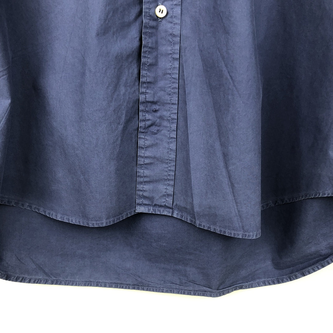 Burberry's London Short-Sleeve Button-Down Shirt, Men's Size M (approx.) unclear navy blue type Vintage Second Hand