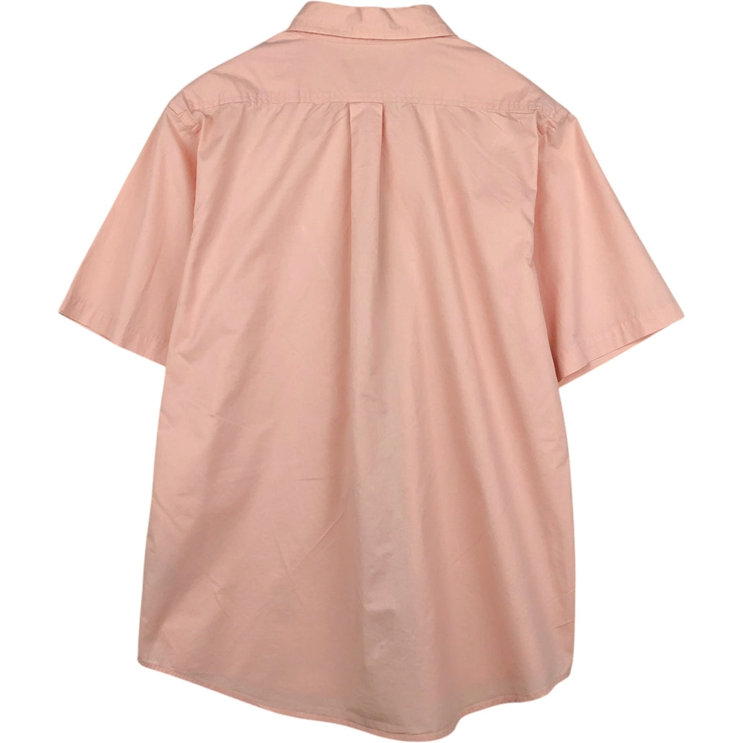 Burberry's BURBERRY LONDON Short-Sleeve Cotton Shirt, Made in England, Men's Size XL (approx.) cotton pink type Vintage Second Hand