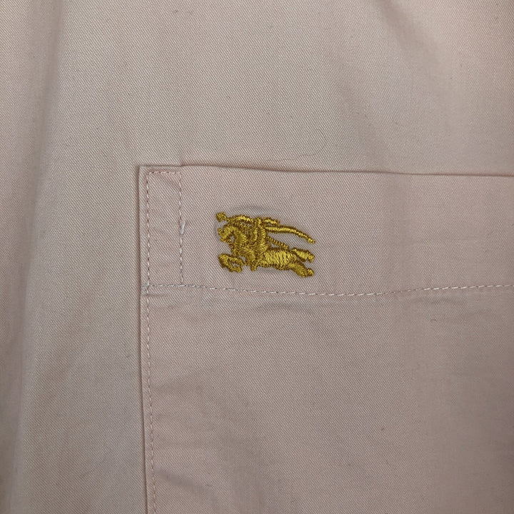 Burberry's BURBERRY LONDON Short-Sleeve Cotton Shirt, Made in England, Men's Size XL (approx.) cotton pink type Vintage Second Hand