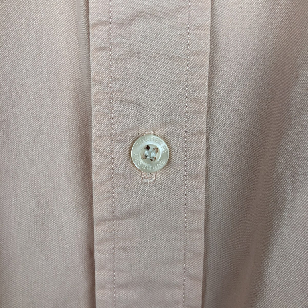 Burberry's BURBERRY LONDON Short-Sleeve Cotton Shirt, Made in England, Men's Size XL (approx.) cotton pink type Vintage Second Hand