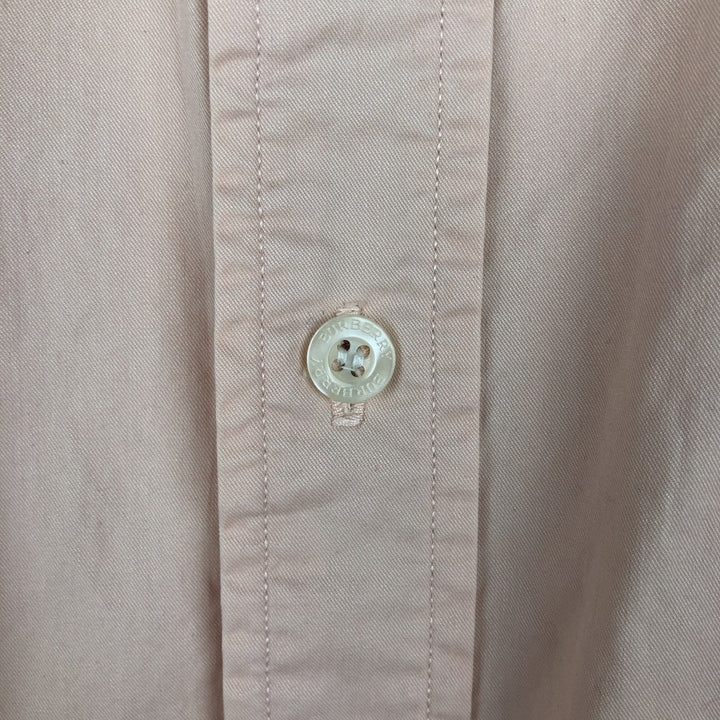 Burberry's BURBERRY LONDON Short-Sleeve Cotton Shirt, Made in England, Men's Size XL (approx.) cotton pink type Vintage Second Hand