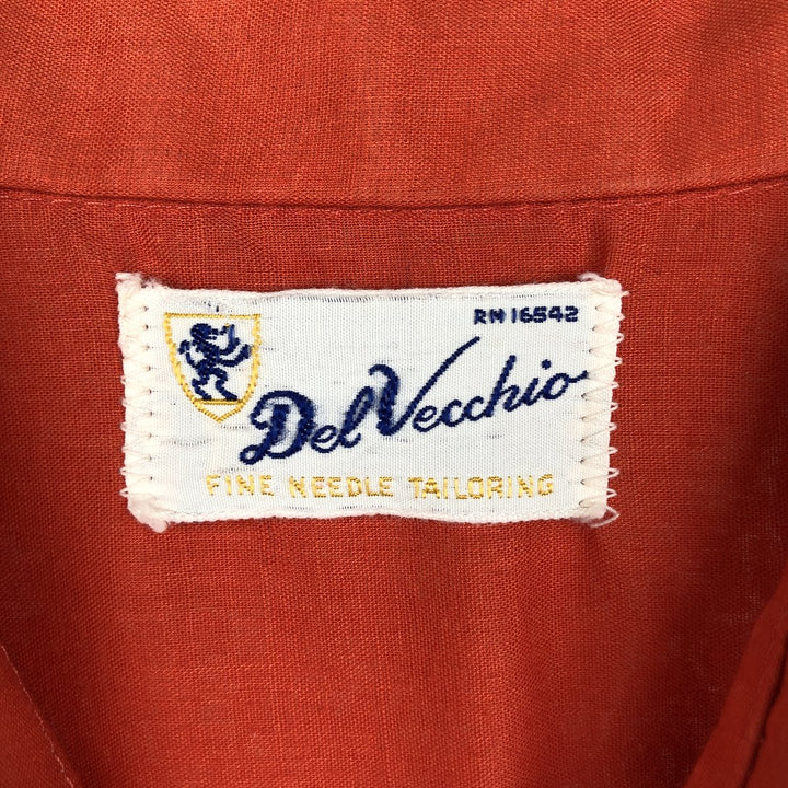 Del Vecchio short-sleeved shirt, men's size XL (equivalent), vintage. unclear red type Vintage Second Hand