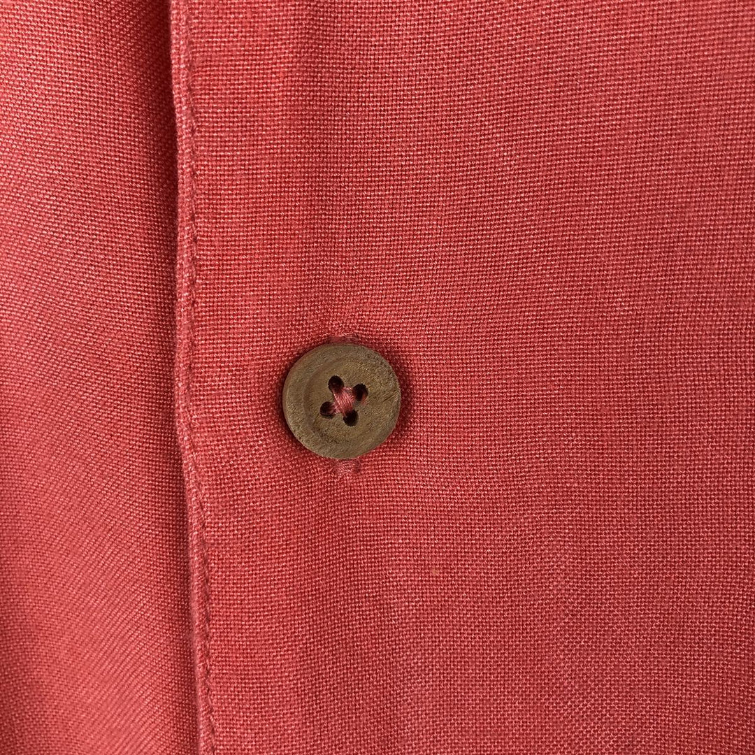Scandia Woods Short-Sleeve Open-Collar Rayon Shirt, Men's Size L (Equivalent), Boxy Shirt Rayon pink type Vintage Second Hand