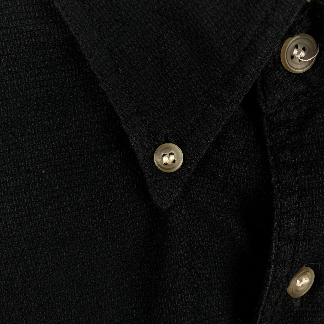 2000'S Woolrich Short-Sleeve Button-Down Shirt, Men's Size XL (approx.) cotton black type Vintage Second Hand