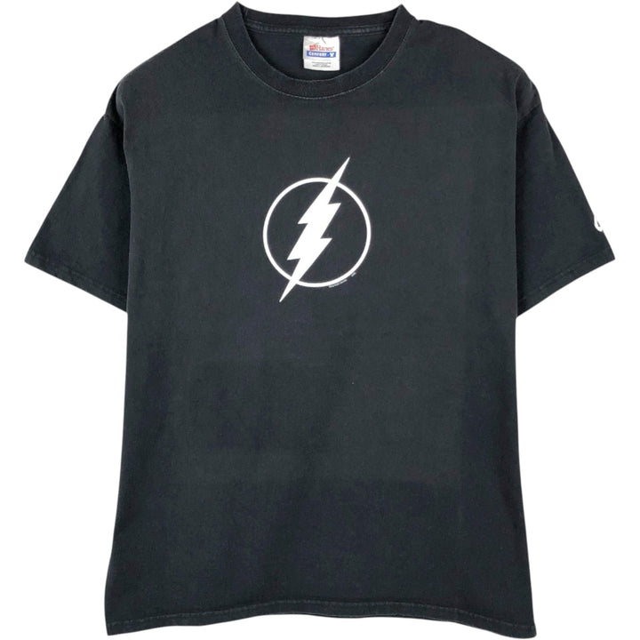 2000'S Hanes COMFORT-T THE FLASH character print T-shirt, men's size L (approx.) cotton black type Vintage Second Hand