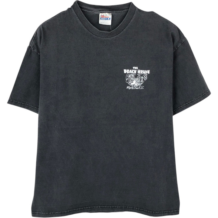 2000'S Hanes BEEFY-T Motorcycle T-shirt, Men's XL equivalent. cotton black type Vintage Second Hand
