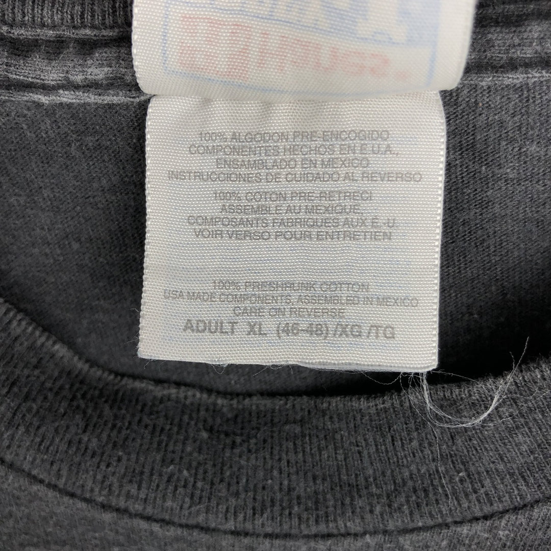 2000'S Hanes BEEFY-T Motorcycle T-shirt, Men's XL equivalent. cotton black type Vintage Second Hand
