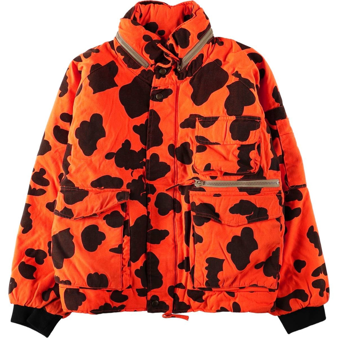Raerviks Camouflage Pattern Duck Hunter Camo Hunting Jacket, Men's Size L (approx.) unclear orange type Vintage Second Hand