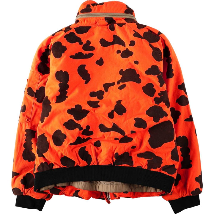 Raerviks Camouflage Pattern Duck Hunter Camo Hunting Jacket, Men's Size L (approx.) unclear orange type Vintage Second Hand