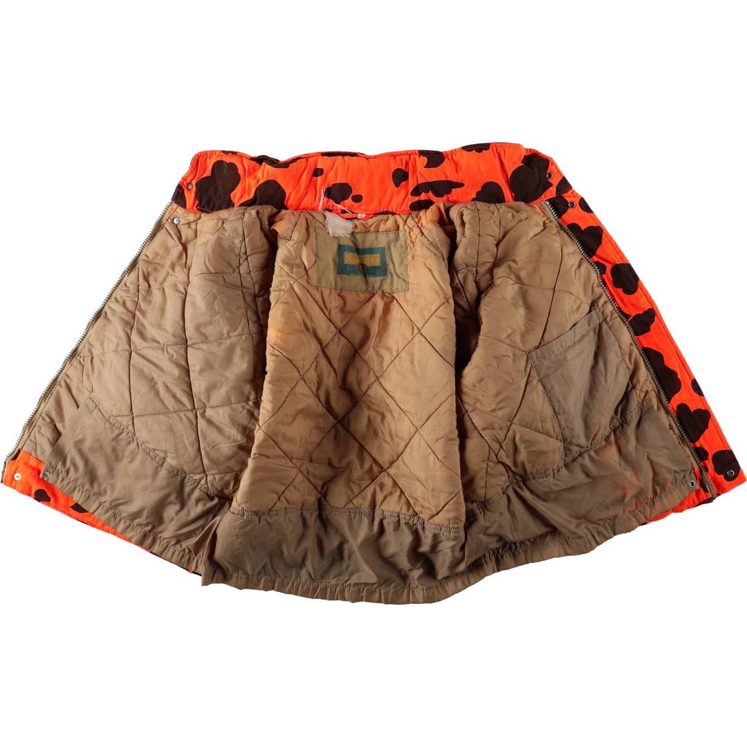 Raerviks Camouflage Pattern Duck Hunter Camo Hunting Jacket, Men's Size L (approx.) unclear orange type Vintage Second Hand