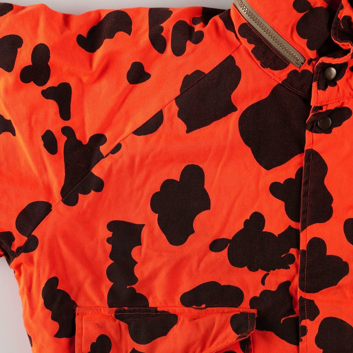Raerviks Camouflage Pattern Duck Hunter Camo Hunting Jacket, Men's Size L (approx.) unclear orange type Vintage Second Hand