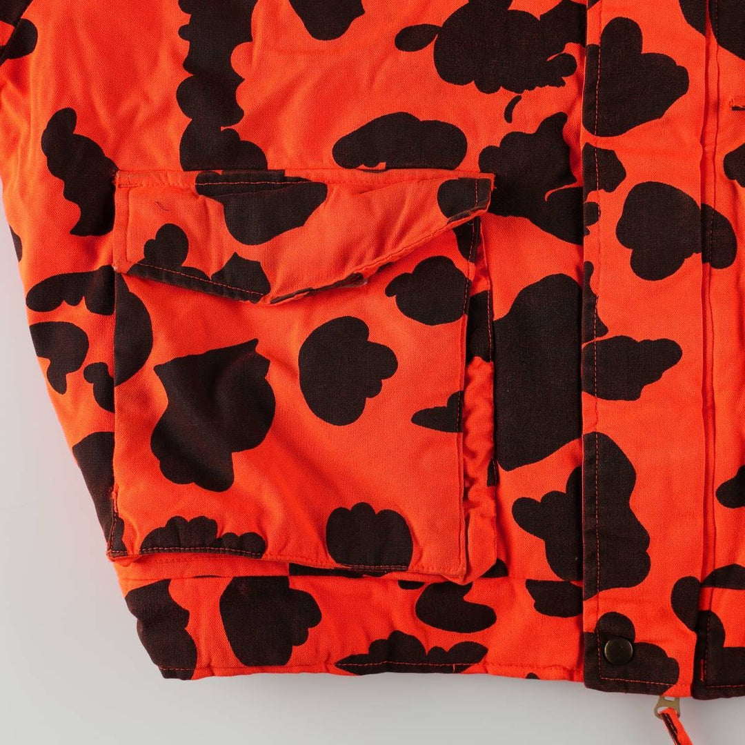 Raerviks Camouflage Pattern Duck Hunter Camo Hunting Jacket, Men's Size L (approx.) unclear orange type Vintage Second Hand