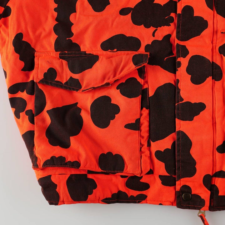 Raerviks Camouflage Pattern Duck Hunter Camo Hunting Jacket, Men's Size L (approx.) unclear orange type Vintage Second Hand