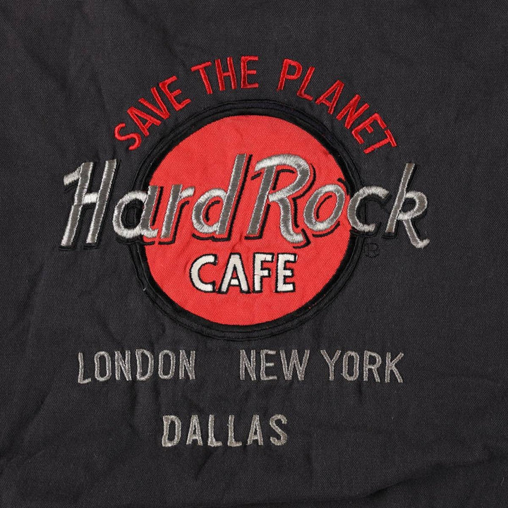 90'S Satin Jackets inc. HARD ROCK CAFE Blouson, Men's Size L (approx.), Vintage unclear black type Vintage Second Hand