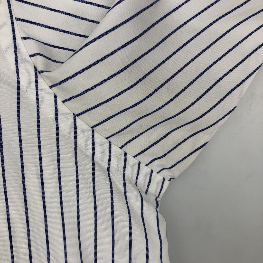 Ralph Lauren YAMOUTH Long-Sleeve Button-Down Striped Shirt, Men's Size XL (approx.) cotton blue type Vintage Second Hand