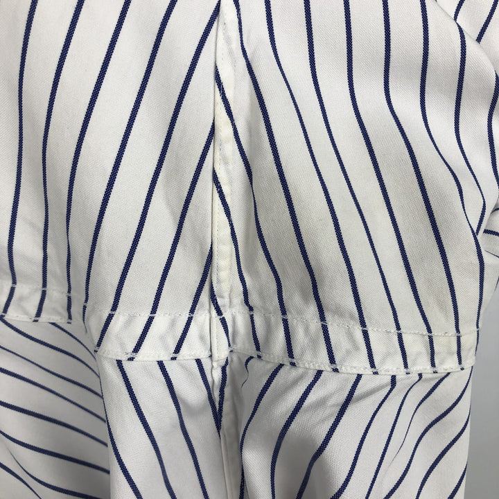 Ralph Lauren YAMOUTH Long-Sleeve Button-Down Striped Shirt, Men's Size XL (approx.) cotton blue type Vintage Second Hand