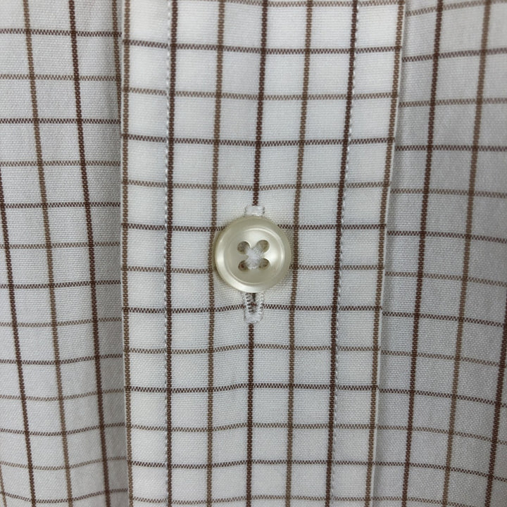 Ralph Lauren BLAKE Check Pattern Long Sleeve Button-Down Check Shirt, Men's Size L cotton white type Vintage Second Hand