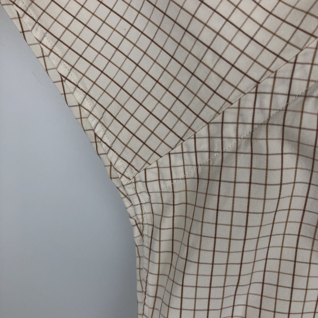 Ralph Lauren BLAKE Check Pattern Long Sleeve Button-Down Check Shirt, Men's Size L cotton white type Vintage Second Hand