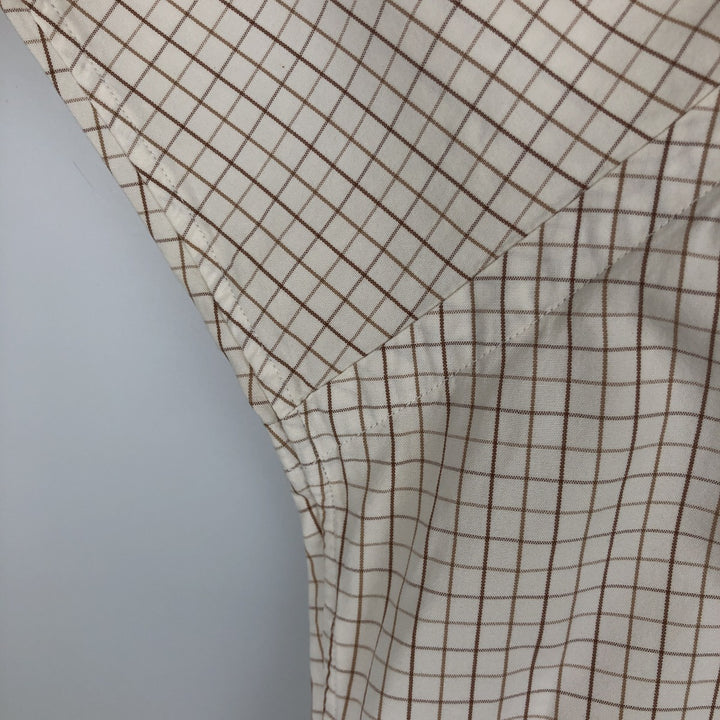 Ralph Lauren BLAKE Check Pattern Long Sleeve Button-Down Check Shirt, Men's Size L cotton white type Vintage Second Hand