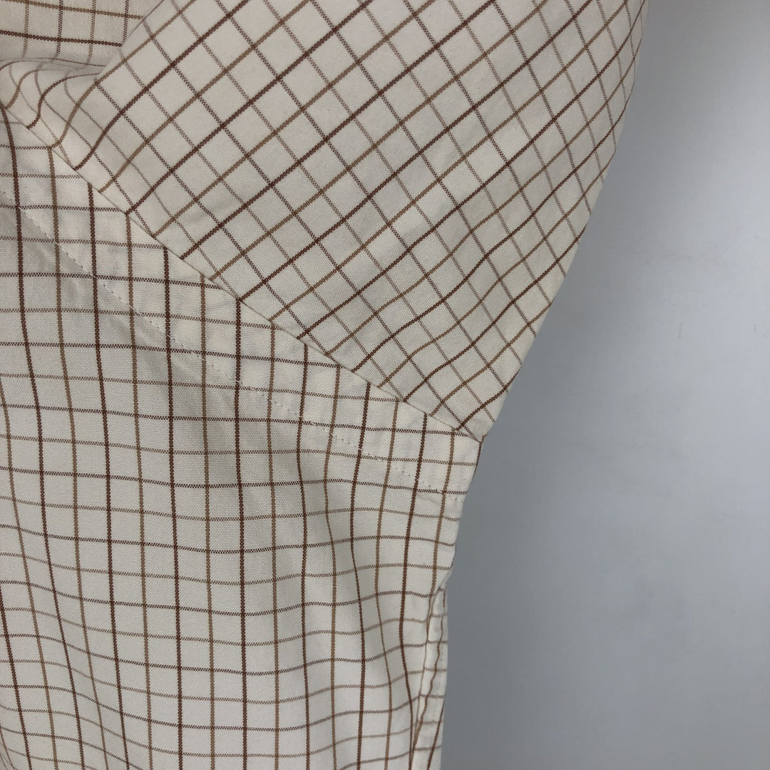 Ralph Lauren BLAKE Check Pattern Long Sleeve Button-Down Check Shirt, Men's Size L cotton white type Vintage Second Hand