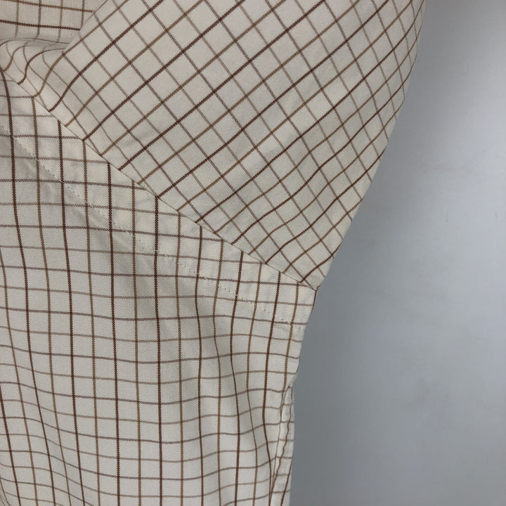 Ralph Lauren BLAKE Check Pattern Long Sleeve Button-Down Check Shirt, Men's Size L cotton white type Vintage Second Hand