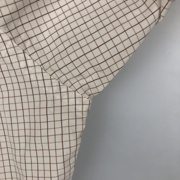 Ralph Lauren BLAKE Check Pattern Long Sleeve Button-Down Check Shirt, Men's Size L cotton white type Vintage Second Hand