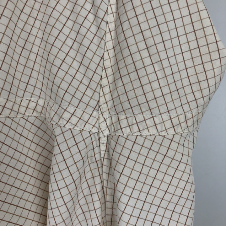 Ralph Lauren BLAKE Check Pattern Long Sleeve Button-Down Check Shirt, Men's Size L cotton white type Vintage Second Hand