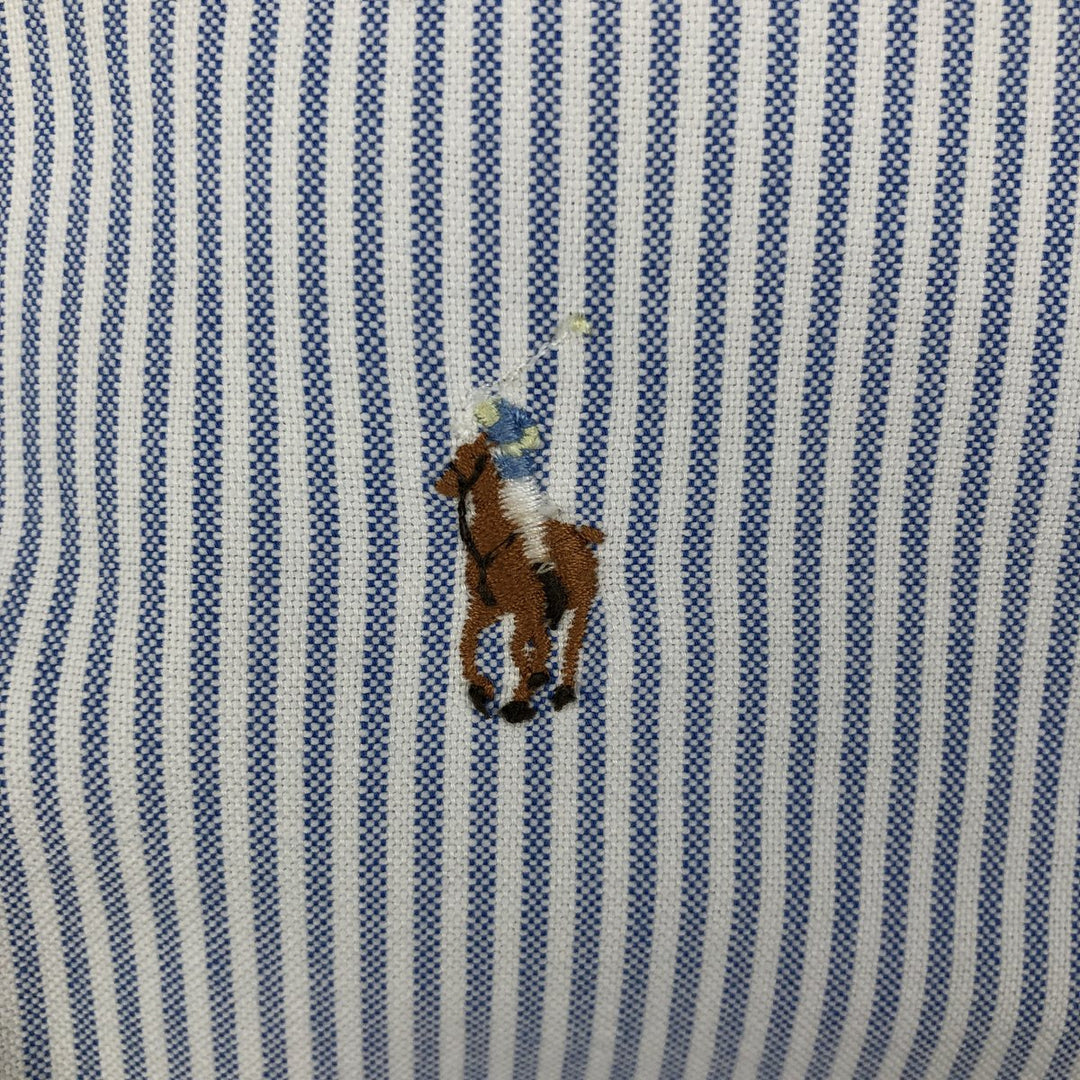 Ralph Lauren Classic Fit Long Sleeve Button Down Striped Shirt Men's XL cotton blue type Vintage Second Hand