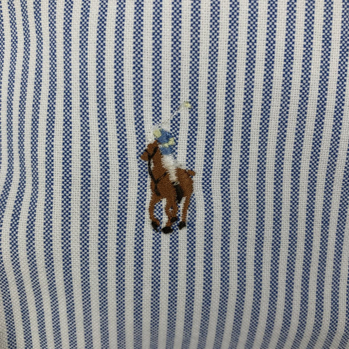Ralph Lauren Classic Fit Long Sleeve Button Down Striped Shirt Men's XL cotton blue type Vintage Second Hand