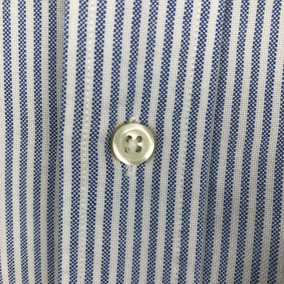 Ralph Lauren Classic Fit Long Sleeve Button Down Striped Shirt Men's XL cotton blue type Vintage Second Hand