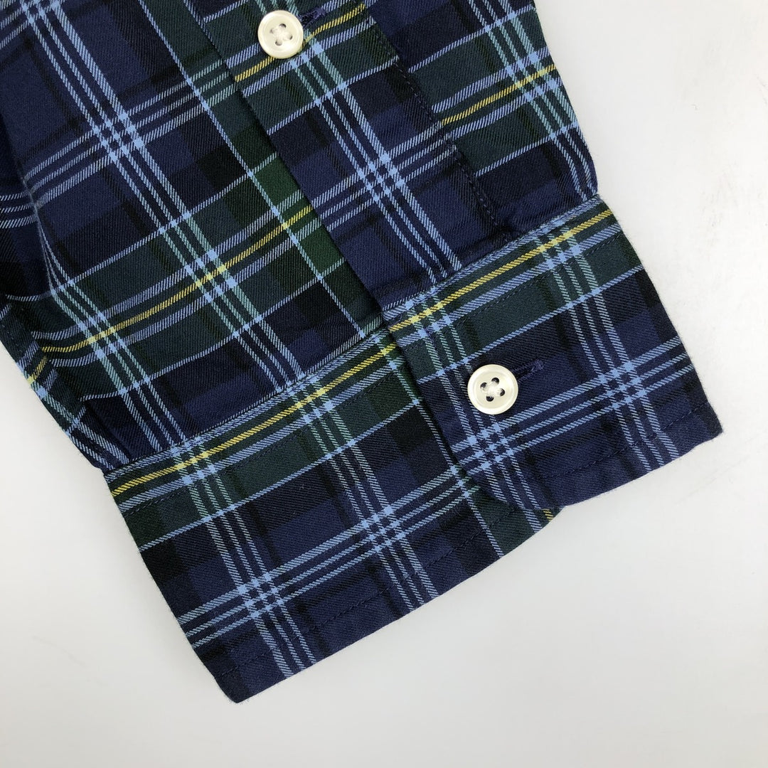 Ralph Lauren Classic Fit Long Sleeve Button Down Check Shirt Men's XL cotton navy blue type Vintage Second Hand