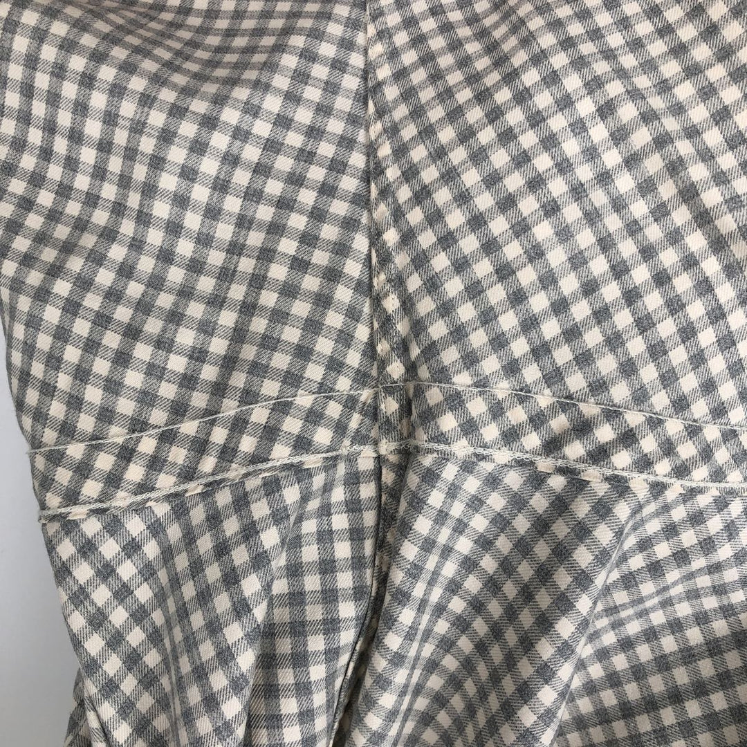 Ralph Lauren CLASSIC FIT Check Pattern Long-Sleeve Button-Down Check Shirt, Men's Size XL (approx.) cotton gray type Vintage Second Hand