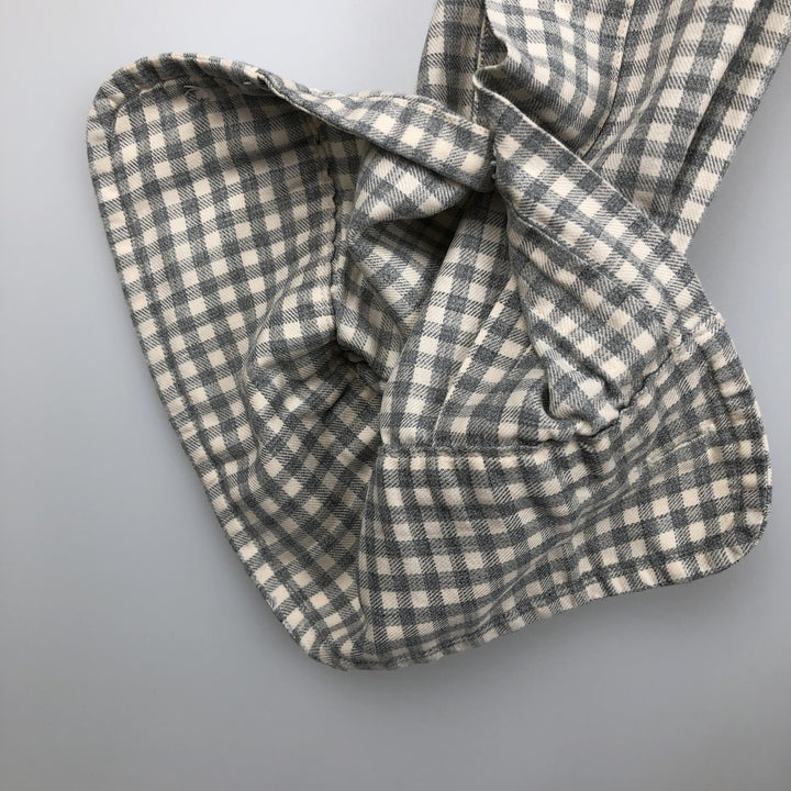 Ralph Lauren CLASSIC FIT Check Pattern Long-Sleeve Button-Down Check Shirt, Men's Size XL (approx.) cotton gray type Vintage Second Hand