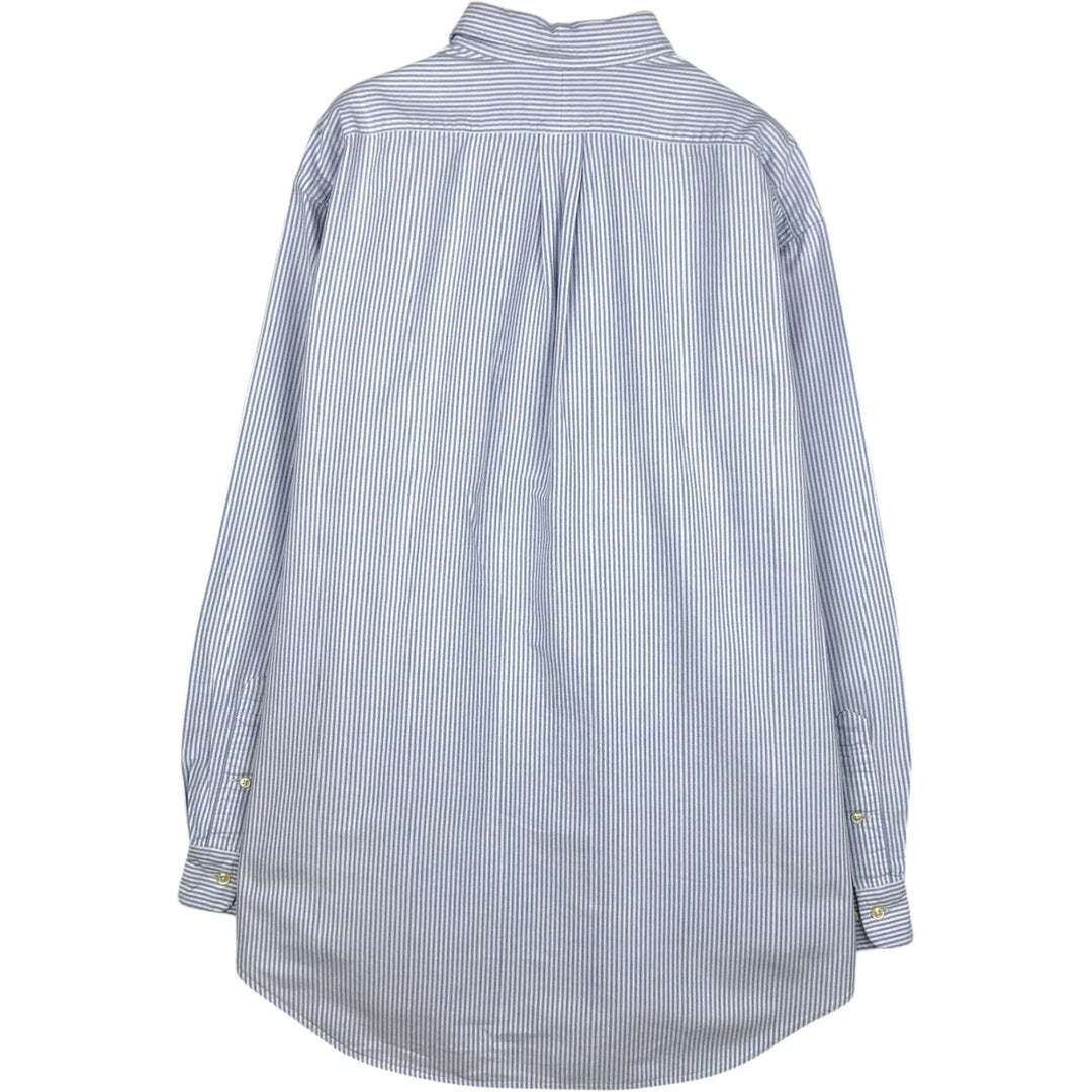 Ralph Lauren Classic Fit Long Sleeve Button Down Striped Shirt, Men's Size L cotton blue type Vintage Second Hand