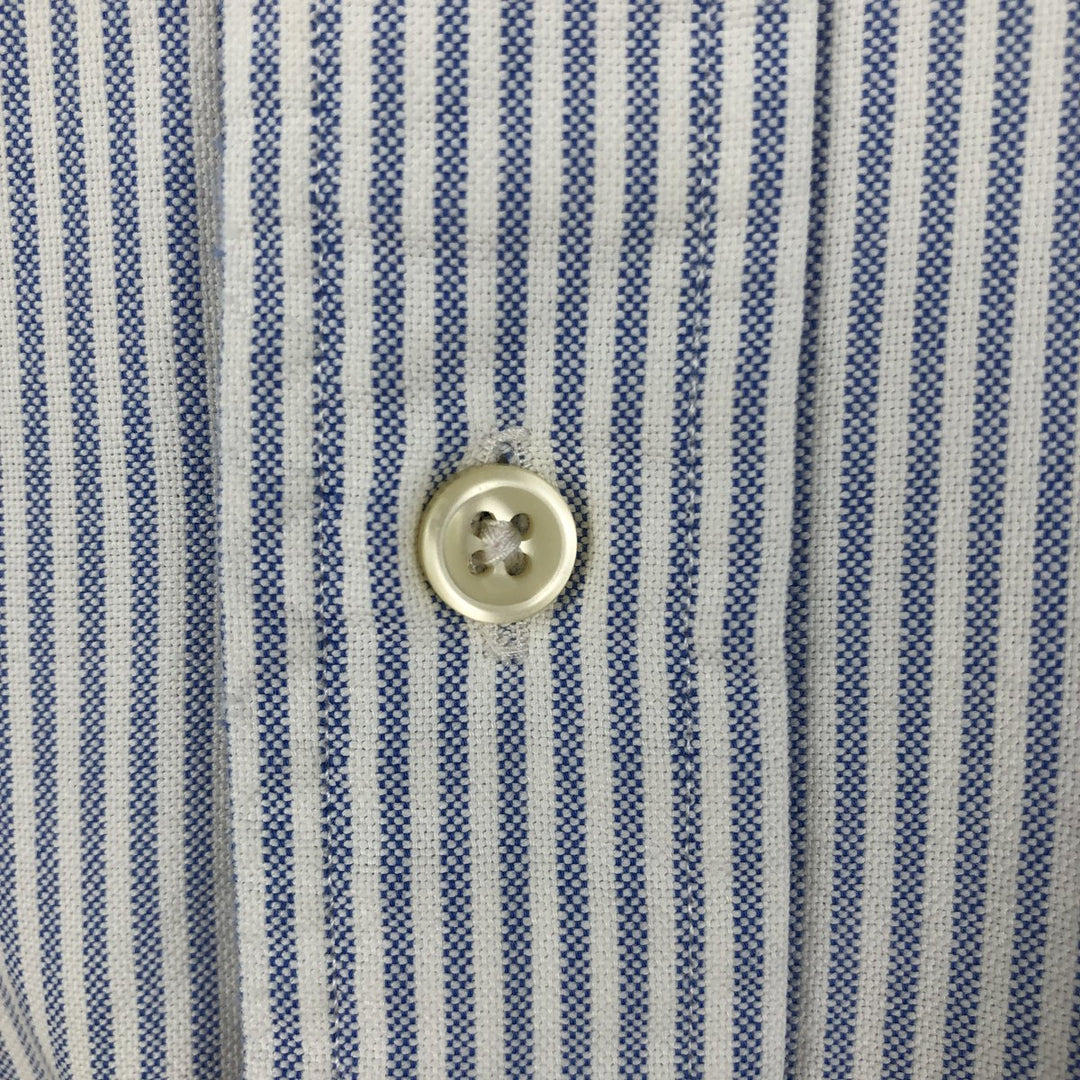 Ralph Lauren Classic Fit Long Sleeve Button Down Striped Shirt, Men's Size L cotton blue type Vintage Second Hand