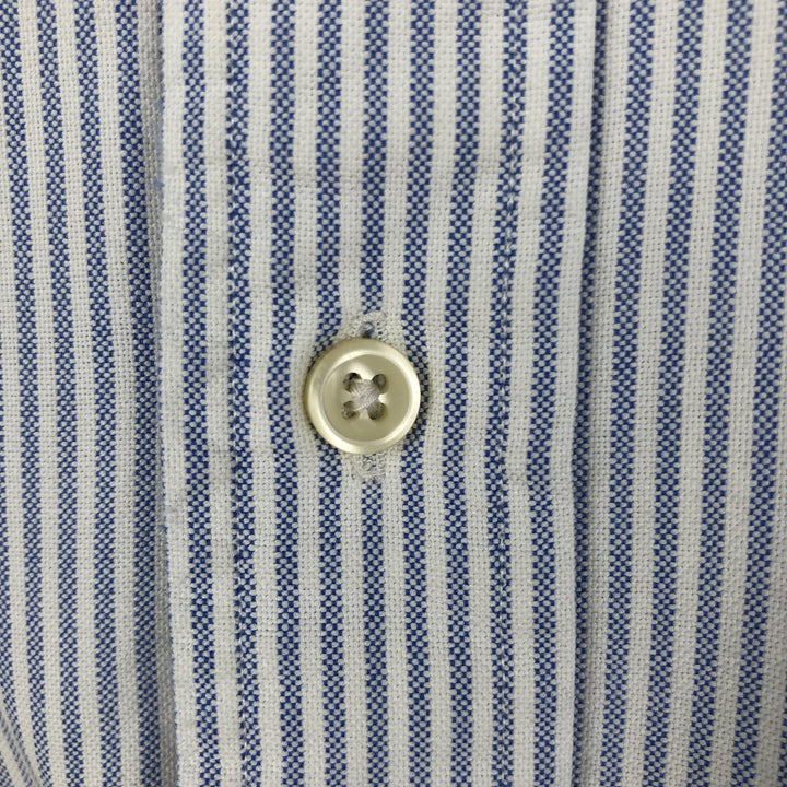 Ralph Lauren Classic Fit Long Sleeve Button Down Striped Shirt, Men's Size L cotton blue type Vintage Second Hand