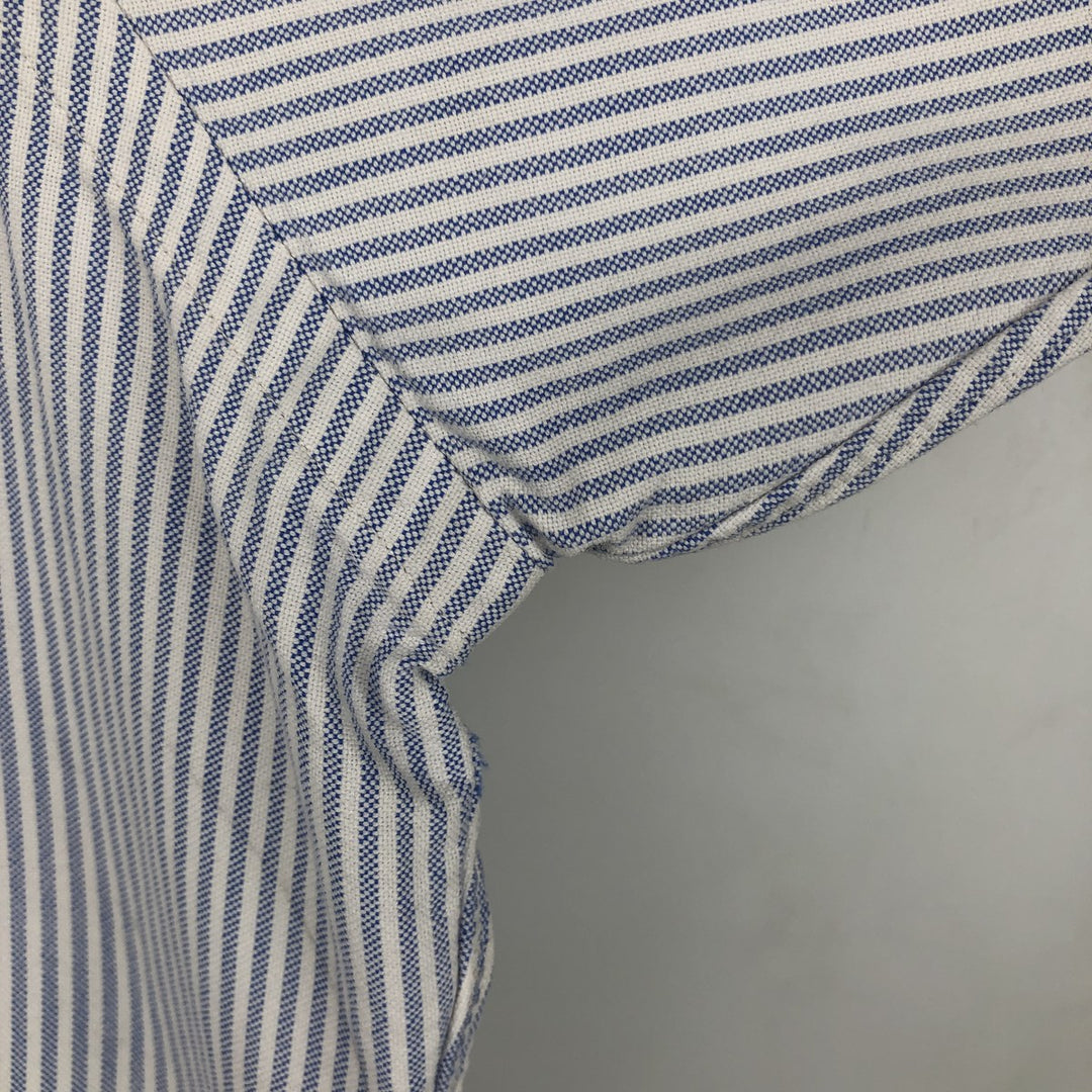 Ralph Lauren Classic Fit Long Sleeve Button Down Striped Shirt, Men's Size L cotton blue type Vintage Second Hand