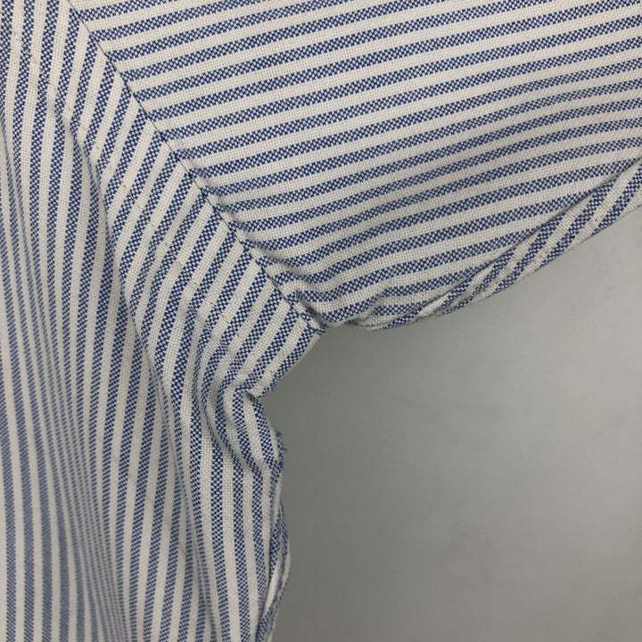 Ralph Lauren Classic Fit Long Sleeve Button Down Striped Shirt, Men's Size L cotton blue type Vintage Second Hand