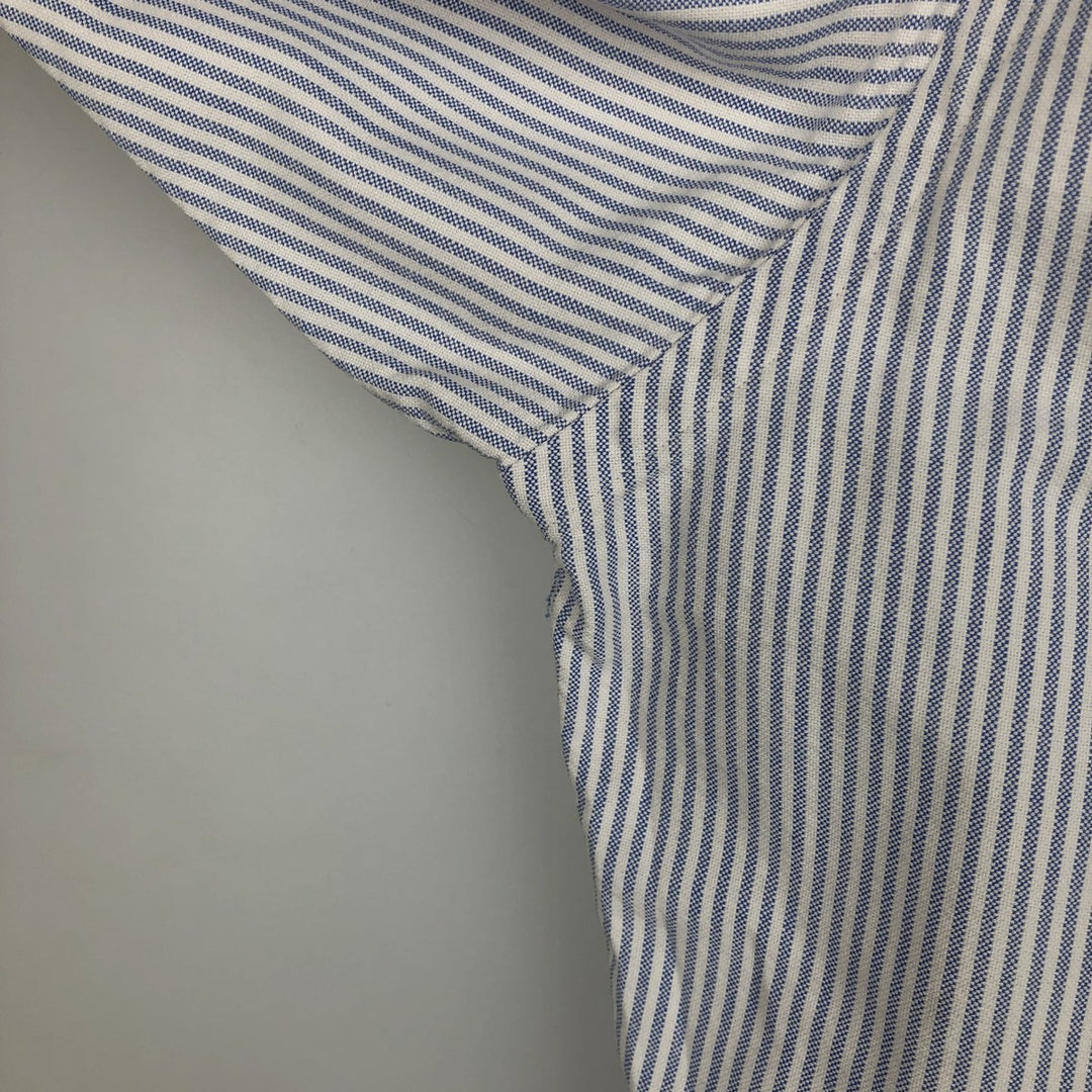 Ralph Lauren Classic Fit Long Sleeve Button Down Striped Shirt, Men's Size L cotton blue type Vintage Second Hand
