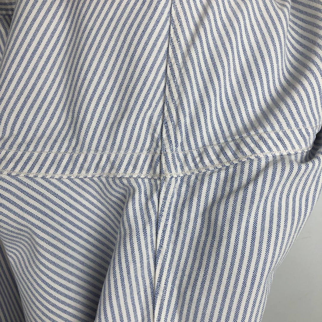 Ralph Lauren Classic Fit Long Sleeve Button Down Striped Shirt, Men's Size L cotton blue type Vintage Second Hand