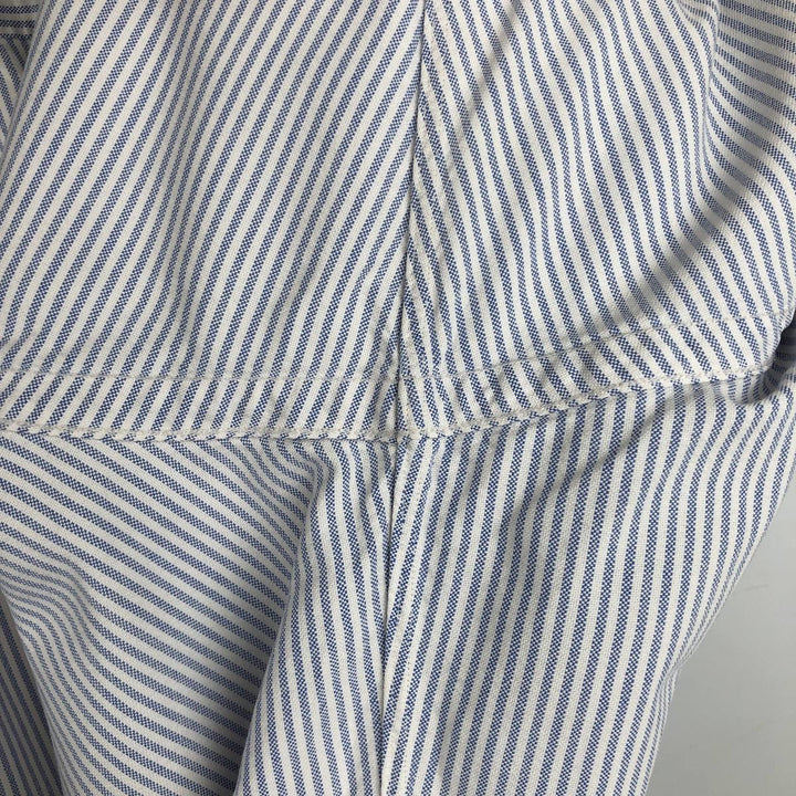 Ralph Lauren Classic Fit Long Sleeve Button Down Striped Shirt, Men's Size L cotton blue type Vintage Second Hand