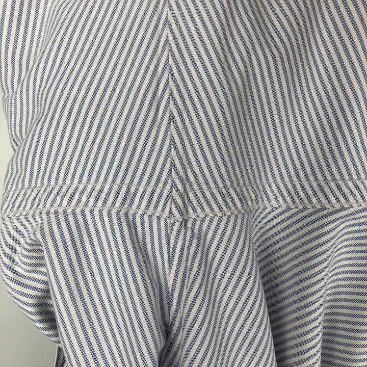 Ralph Lauren Classic Fit Long Sleeve Button Down Striped Shirt, Men's Size L cotton blue type Vintage Second Hand